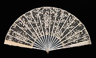 Fan, Tiffany & Co. (1837–present), mother-of-pearl, linen, metal, probably French