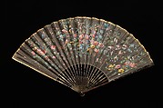 Fan, wood, paper, mother-of-pearl, gouache, French