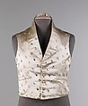 Evening vest, silk, cotton, American