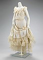 Wedding ensemble, H & W Company, leather, cotton, silk, metal, linen, ivory, mother of pearl, American