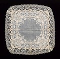 Handkerchief, cotton, linen, probably French