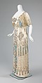 Evening dress, silk, rhinestones, French