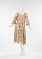 Evening dress, House of Lanvin (French, founded 1889), silk, metal, French