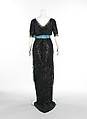 Evening dress, Doeuillet, silk, rhinestones, French