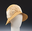 Cloche, Herman Patrick Tappé  American, straw, silk, American
