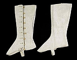 Gaiters, linen, plastic (celluloid), American