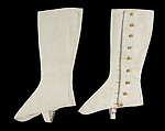 Gaiters, linen, plastic (celluloid), American