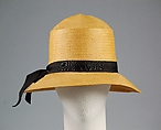 Hat, Collins & Fairbanks Co. American, Straw, silk, leather, American