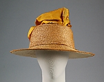 Hat, L.P. Hollander & Co. (American), Straw, silk, cotton, American