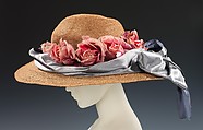 Picture hat, Madame Alphonsine  French, straw, silk, French
