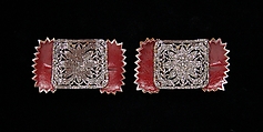 Shoe buckles, Metal, leather, French