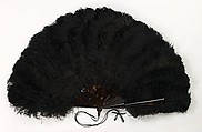 Fan, Tiffany & Co. (1837–present), tortoiseshell, feather, silk, paper, American