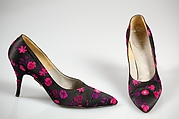 Evening pumps, Delman  American, Silk, American