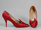 Evening pumps, House of Dior French, Silk, French