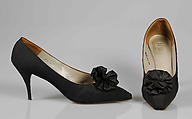 Evening pumps, House of Dior (French, founded 1946), Silk, French