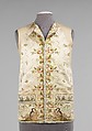 Waistcoat, silk, cotton, French