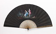 Fan, E. Bayard, wood, silk, paint, metal, French