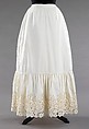 Petticoat, cotton, American