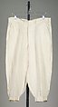 Knickerbockers, Linen, metal, American