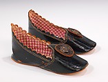 Slippers, leather, American