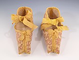Bootees, cotton, silk, American
