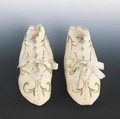 Bootees, wool, silk, American