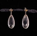 Earrings, Metal, crystal, mineral, American