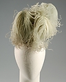 Evening hat, Walter Florell, Synthetic, feathers, American