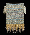 Evening bag, metal, silk, French