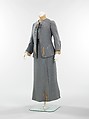 Walking suit, (a–c) House of Paquin (French, 1891–1956), wool, metal, silk, French