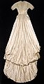Wedding dress, Alice M. Dunstan (American, active 1892–1926), Silk, linen, pearl beads, wax, American