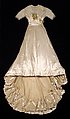Wedding dress, Alice M. Dunstan (American, active 1892–1926), Silk, linen, pearl beads, wax, American