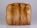 Muff, Fur, silk, American