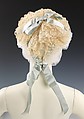 Morning cap, silk, linen, American