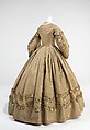 Afternoon dress, silk, cotton, wool, American