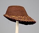Bonnet, Straw, cotton, American