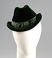 Hat, Erik  American, Wool, silk, American