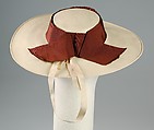 Sailor hat, Schiaparelli (French, founded 1927), Straw, silk, French