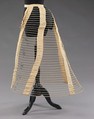 Cage crinoline, linen, metal, leather, American