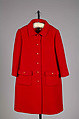 Coat, House of Givenchy (French, founded 1952), Wool, French