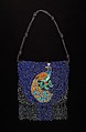Evening bag, glass, silk, American