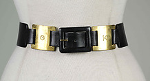 Belt, Leather, metal, French