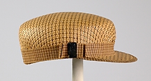 Cap, Excelsior, Straw, leather, American