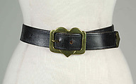 Belt, Phelps  American, Leather, metal, American