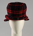 Hat, John P. John (American, born Germany, 1906–1993), Wool, metal, American