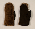Mittens, G. Fox & Company  American, Fur, leather, American