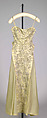 Evening dress, Fontana  Italian, Silk, beads, rhinestones, sequins, Italian