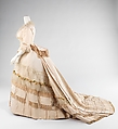 Wedding dress, silk, wax, American