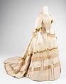 Wedding dress, silk, wax, American