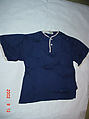 T-Shirt, cotton knit, plastic buttons, American